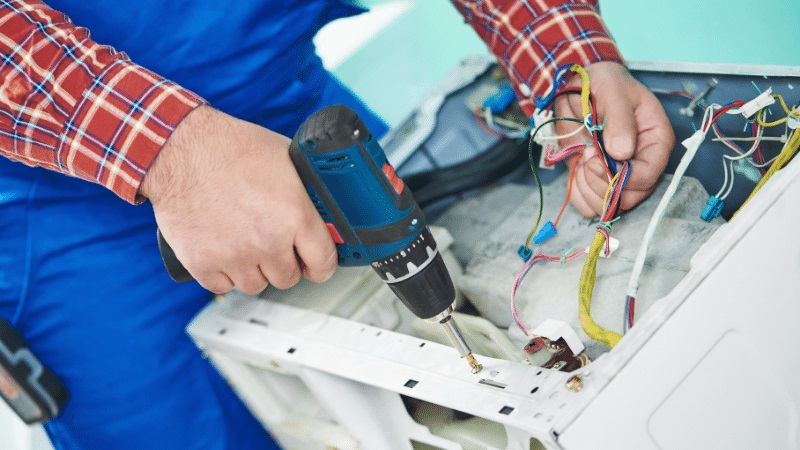 Ahmetli Samsung Samsung çamaşır makinesi kart tamiri – Su almama arızası orijinal parça ile giderildi. - Teknik servis örneği